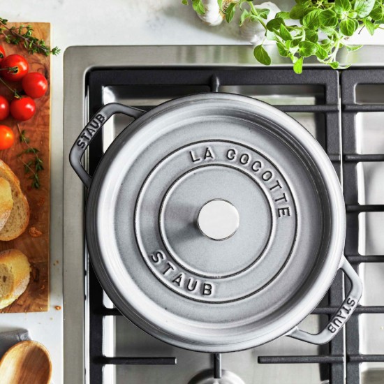Panela Cocotte, ferro fundido, 30cm/8.35L, Graphite Grey - Staub