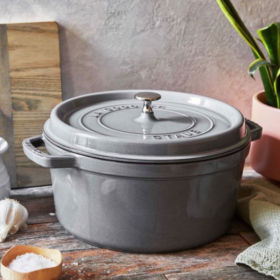 Panela Cocotte, ferro fundido, 30cm/8.35L, Graphite Grey - Staub