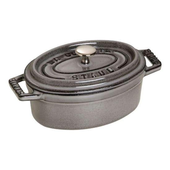 Panela oval Mini-Cocotte em ferro fundido 11 cm/0,25 l, <<Graphite Grey>> - Staub