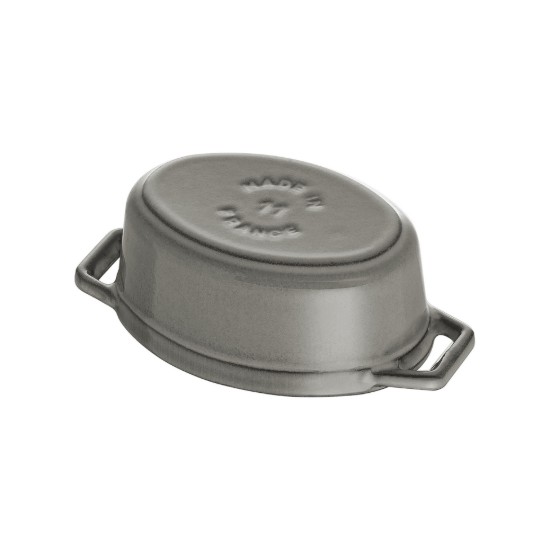 Panela oval Mini-Cocotte em ferro fundido 11 cm/0,25 l, <<Graphite Grey>> - Staub