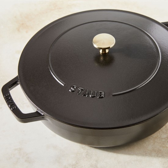 Chistera casserole dish, cast iron, 28 cm, Black - Staub