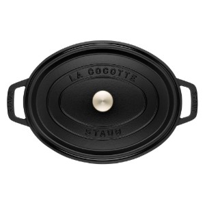Οβάλ κατσαρόλα Cocotte, μαντεμένιο, 29 cm/4,2L, Black - Staub