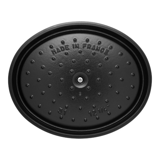 Ovale Cocotte kookpot, gietijzer, 31cm/5.5L, Witte Truffel - Staub
