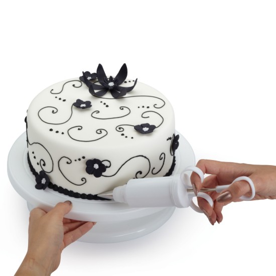 Revolving cake stand, 28 cm, plastic – Kitchen Craft