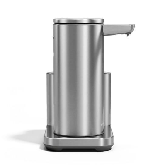 Dispenser tas-sensuri b'detentur tal-isponża, 266 ml, azzar inossidabbli, Brushed - simplehuman