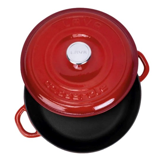 Cast iron saucepan, 28cm/3.26 L, "New Heritage", Red - LAVA
