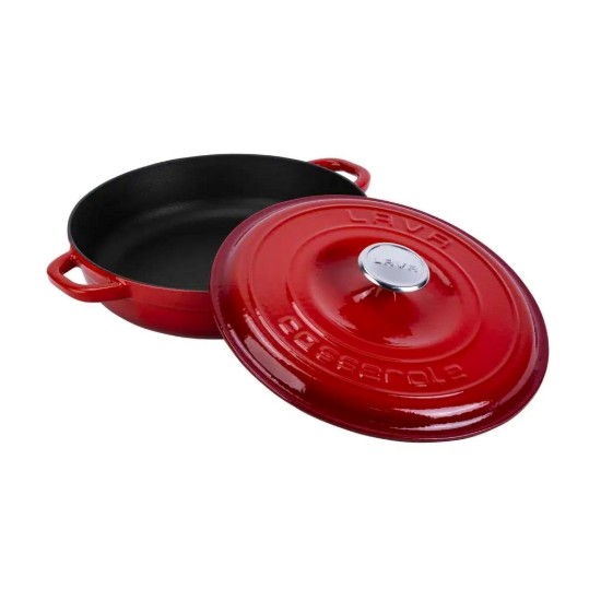 Cast iron saucepan, 28cm/3.26 L, "New Heritage", Red - LAVA