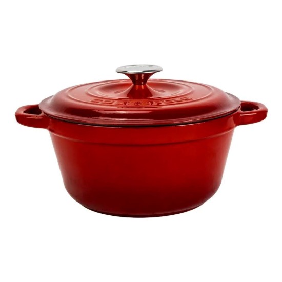 Cast iron saucepan, 26cm/4.86 L, "New Heritage", Red - LAVA