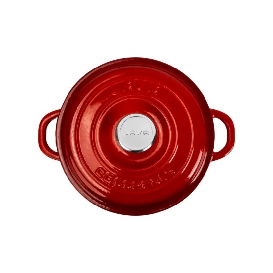 Cast iron saucepan, 26cm/4.86 L, "New Heritage", Red - LAVA