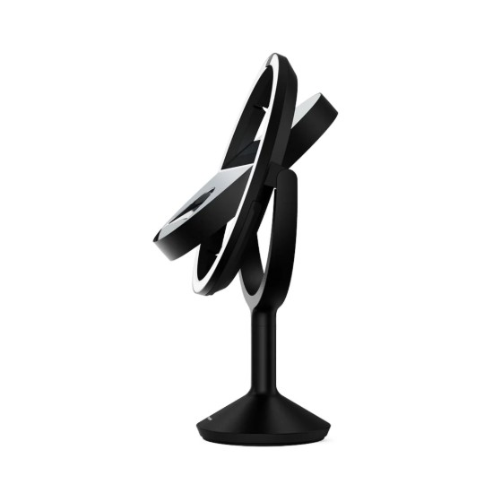 Kosmetisk spegel med sensor, 25 cm, "Trio Max", Matte Black Steel - simplehuman