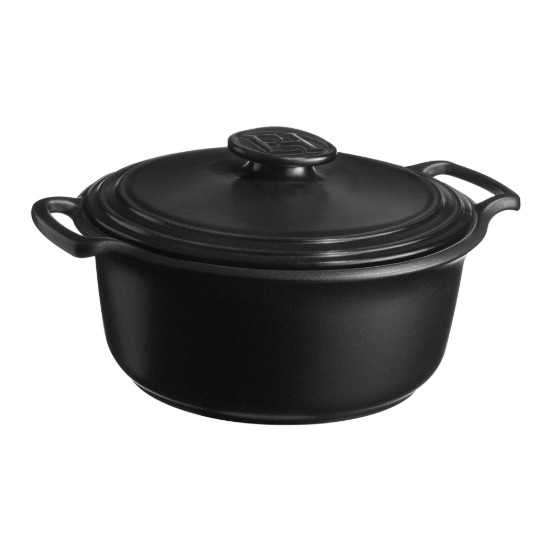 Cocotte cooking pot, ceramic, 31 cm / 5.5 L, "Sublime +", SLATE - Emile Henry