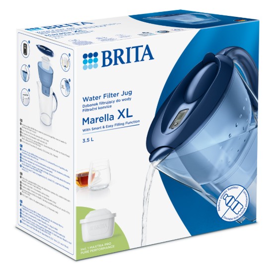 Filter jug, BRITA Marella XL 3.5 L Maxtra PRO (blue)