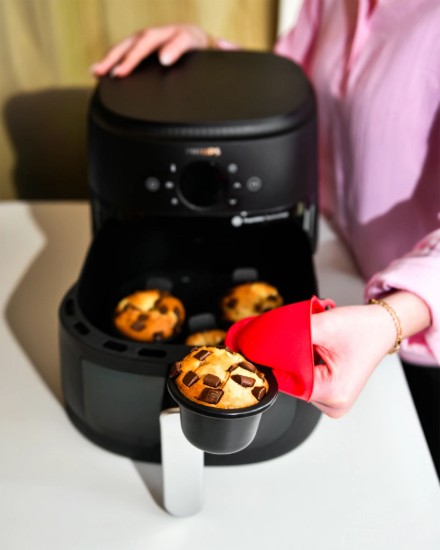 Set of 4 muffin tins for airfryer, steel, 7 cm - PYREX