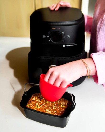 Rectangular airfryer container, steel, 20 x 13 cm - PYREX