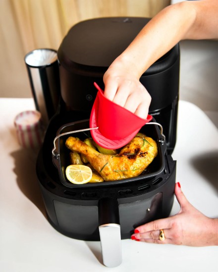 Rectangular airfryer container, steel, 20 x 13 cm - PYREX