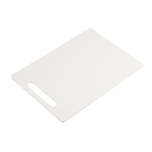 Clár gearrtha plaisteach, 28.5 x 19.5 cm, 0.5 cm ar tiús, Bán - Kesper