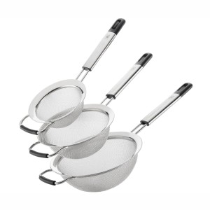 3 sõela komplekt, roostevabast terasest, 12/16/19 cm - BRA