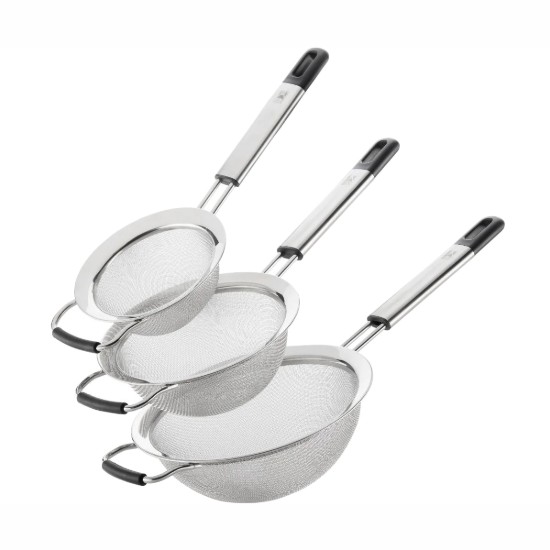 Sett med 3 siler, rustfritt stål, 12/16/19 cm - BRA