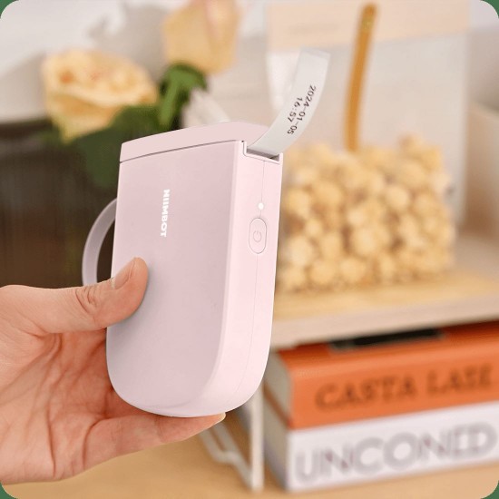 Portable thermal label printer, model D11_H, Pink - NIIMBOT