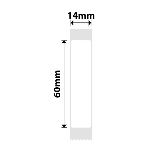 Label sticker roll N1, 14x60mm, 110 pcs/roll, White - NIIMBOT