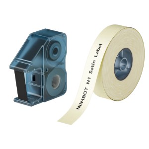 N1 ribbon roll, satin, 14 mm x 5.1 m, Beige - NIIMBOT