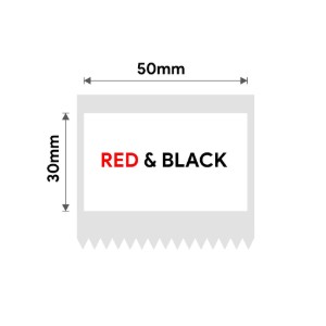 Roll of self-adhesive labels "Dual-Color", 50 x 30 mm, 230 pcs/roll, Red/Black - NIIMBOT