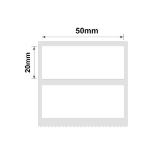 Roll of self-adhesive thermal labels, 50 x 20 mm, 320 pcs/roll, White - NIIMBOT