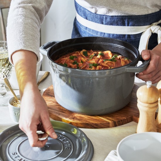 Cocotte deep cooking pot, cast iron, 24cm/4.7L, Graphite Grey - Staub