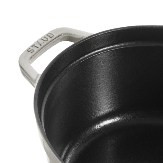 Oval Cocotte cooking pot, cast iron, 23cm/2.35L, White Truffle - Staub