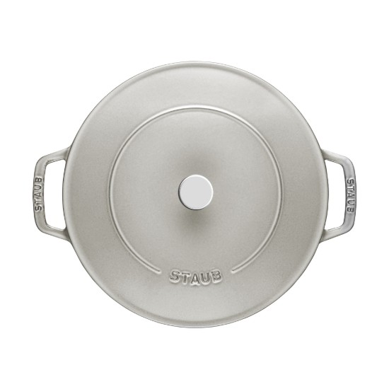 Chistera casserole dish, cast iron, 28 cm, White Truffle - Staub