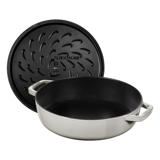 Chistera casserole dish, cast iron, 28 cm, White Truffle - Staub