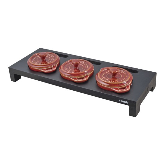 Wooden stand for 3 mini-cocotte - Staub