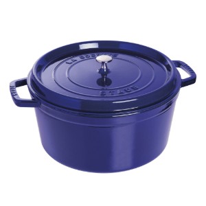 Cocotte cooking pot, cast iron, 30cm/8,35L, Dark Blue - Staub