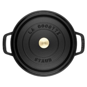 Cocotte cooking pot, cast iron, 34 cm/12.6L, Black - Staub