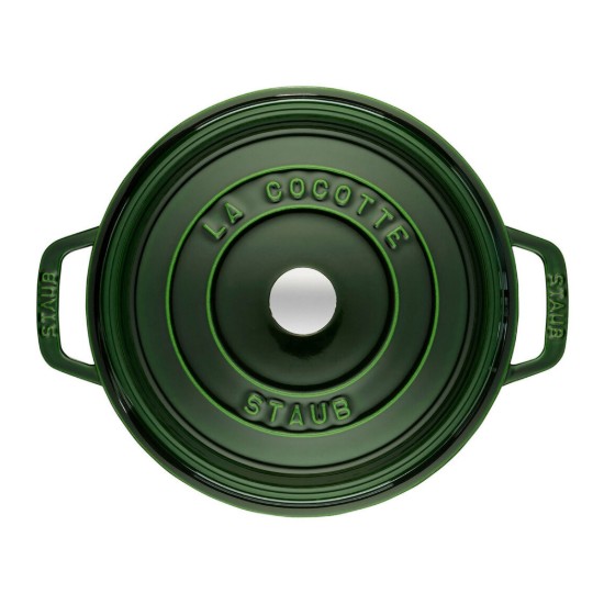 Cocotte kogegryde, støbejern, 26cm/5,2L, Basil - Staub
