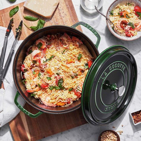 Cocotte kogegryde, støbejern, 26cm/5,2L, Basil - Staub