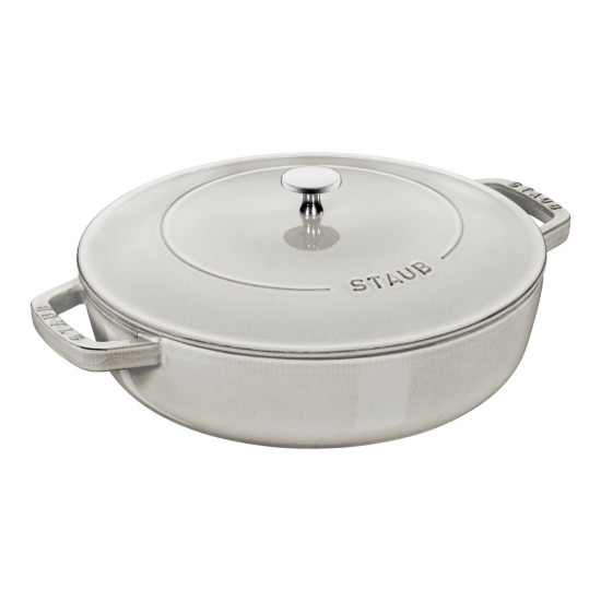 Chistera casserole dish, cast iron, 28 cm, White Truffle - Staub