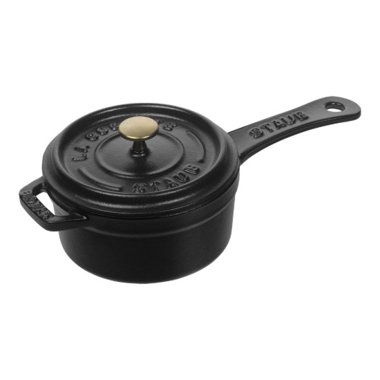 Mini-saucepan, cast iron, 10 cm/0.25L, Black - Staub