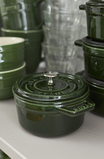Mini-Cocotte kookpot, gietijzer, 10cm/0.25L, Basil - Staub 
