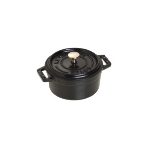 Mini-Cocotte cooking pot, cast iron, 10cm/0.25L, Black - Staub 