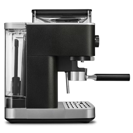 Полуаутоматска електрична машина за еспресо, 1500W, боја „Cave Iron Black“ - KitchenAid