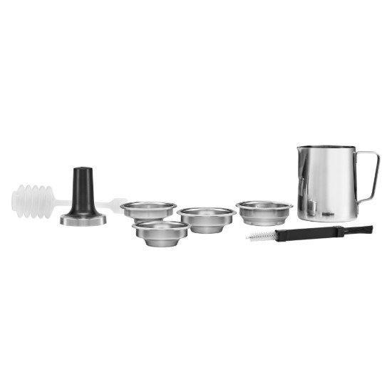 Полуаутоматска електрична машина за еспресо, 1500W, боја „Cave Iron Black“ - KitchenAid