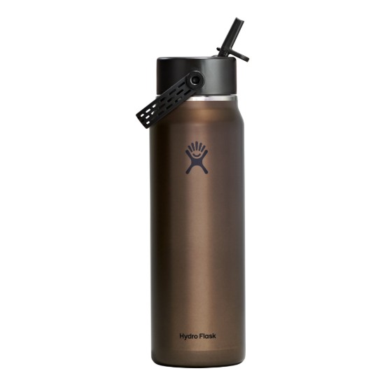 "Lightweight Straw" termoisolatsiooniga pudel, roostevaba teras, 950 ml, Obsidian - Hydro Flask