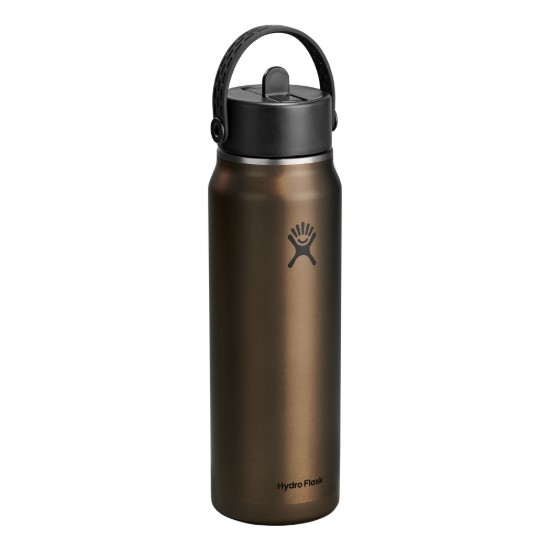 "Lightweight Straw" termoisolatsiooniga pudel, roostevaba teras, 950 ml, Obsidian - Hydro Flask