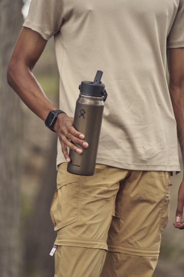 "Lightweight Straw" termoisolatsiooniga pudel, roostevaba teras, 950 ml, Obsidian - Hydro Flask