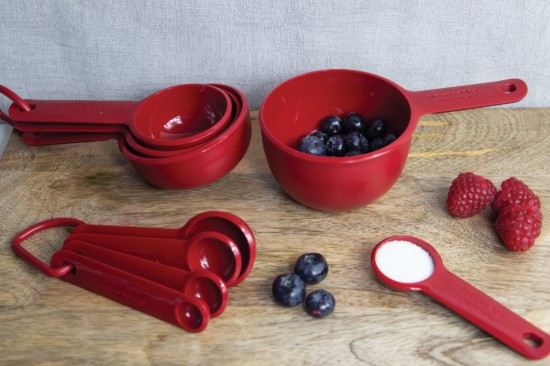 Set mit 5 Messlöffeln, Farbe "Empire Red" - Marke KitchenAid