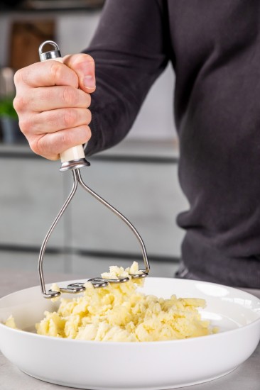 Manuelle Pürierpresse, 26 cm, Edelstahl, Almond Cream- KitchenAid