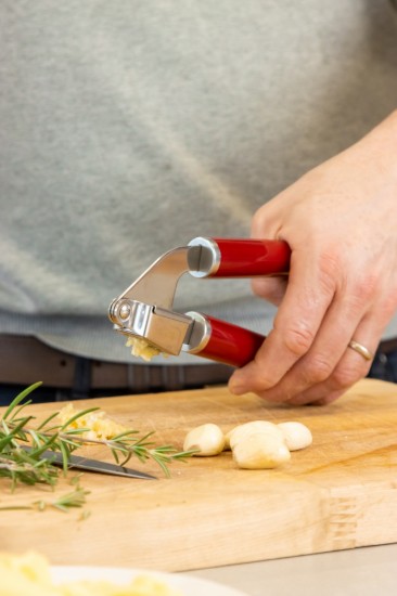 Garlic press, stainless steel, 19 cm, Empire Red - KitchenAid