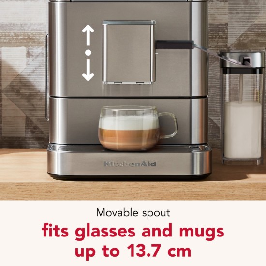 Automatska električna espreso mašina KF8, 1450 V, boja "Stainless Steel" - KitchenAid