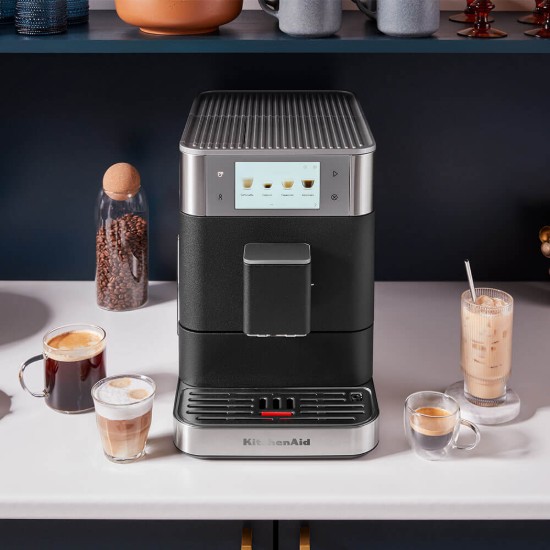 Automatska električna espreso mašina KF8, 1450 V, "Cast Iron Black" boja - KitchenAid